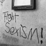 Monochrome Photo of Wall with Vandalism